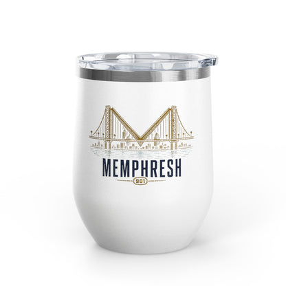 Bridge M Wine Tumbler - White
