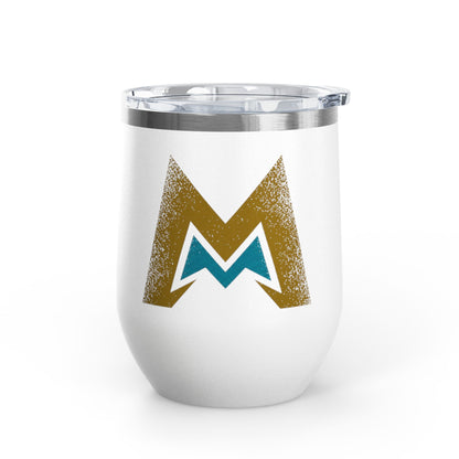 Bridge M + Gold M Wine Tumbler - White
